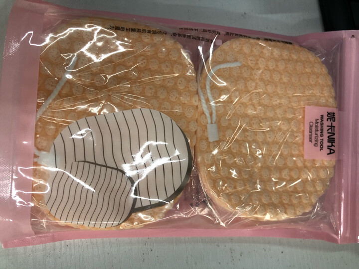 妮卡(NIKA)珍珠棉绒洁面洗脸扑2个装(卸妆清洁 柔软亲肤) 晒单图