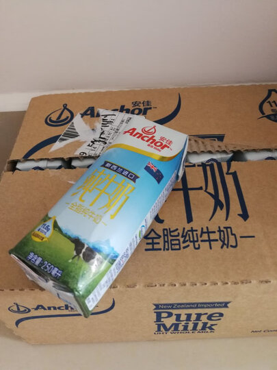新西兰原装进口牛奶 安佳(Anchor)全脂纯牛奶1L*12 整箱装(新老包装随机发货) 晒单图