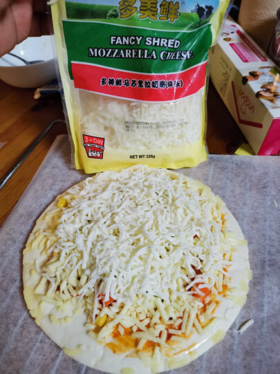 多美鲜（SUKI）美国进口 淡味车打奶酪 天然奶酪 碎条 226g 冷藏 烘焙 披萨 晒单图