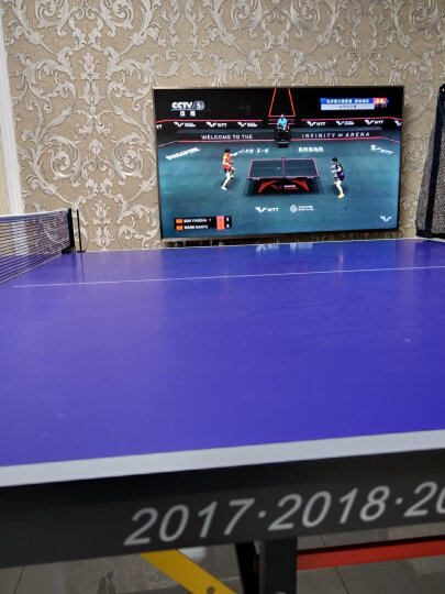 红双喜DHS乒乓球桌折叠比赛训练乒乓球台含兵乓网架T3726 晒单图