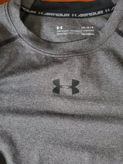 安德玛（UNDERARMOUR）【我可以47】同款HeatGear男子轻盈训练运动长袖紧身衣1257471 黑色001 XL 晒单图