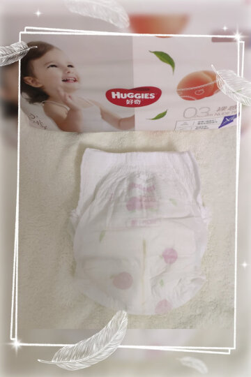 好奇（Huggies）铂金装成长裤M60片(6-11kg)中号婴儿尿不湿小桃裤超薄透气拉拉裤 晒单图