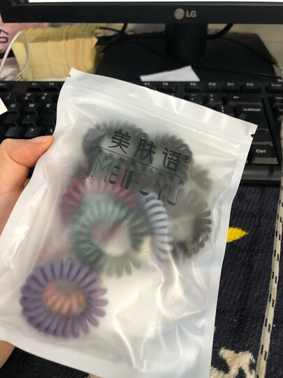 优家(UPLUS)糖果色尼龙发圈发绳头绳30个(赠同款6个 无接缝高弹力橡皮筋扎头发发绳 皮筋发带头饰) 晒单图