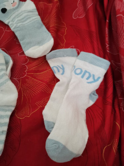 象宝宝（elepbaby）婴儿袜子6双盒装春秋夏季薄款透气吸汗儿童网眼袜子新生儿宝宝袜子4-6岁男孩组 晒单图