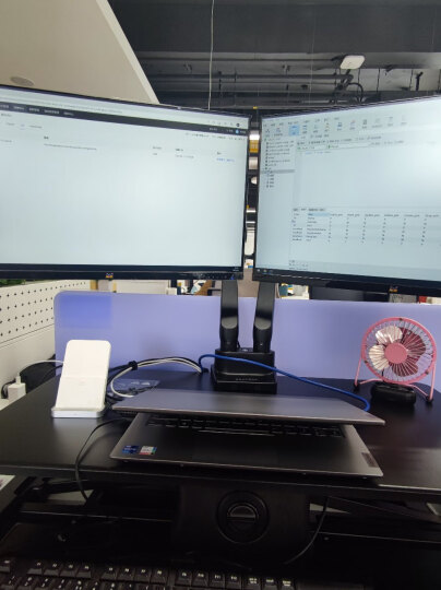 Brateck北弧 站立办公升降台 电脑桌 站立式电脑升降支架 显示器增高架 工作台式书桌办公桌子D450武士黑 晒单图