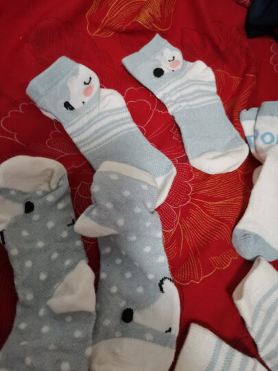 象宝宝（elepbaby）婴儿袜子6双盒装春夏透气吸汗儿童网眼袜子新生儿宝宝袜子1-3岁女孩组 晒单图