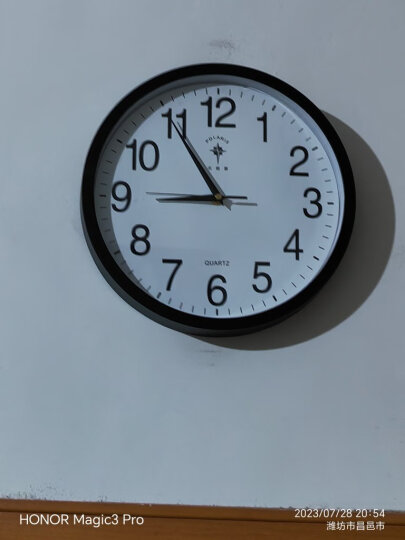 北极星（POLARIS）挂钟 时尚创意客厅钟表简约石英钟12英寸2842白色 晒单图