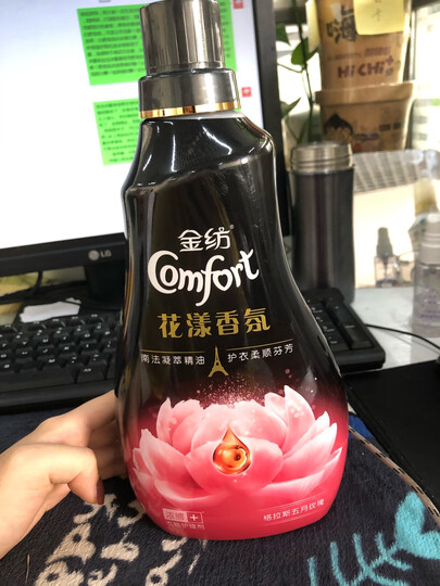 金纺精油香氛柔顺剂 格拉斯玫瑰1L 不加留香珠就能持久留香(漂洗时中和洗衣液残留 用量省半留香更久) 晒单图