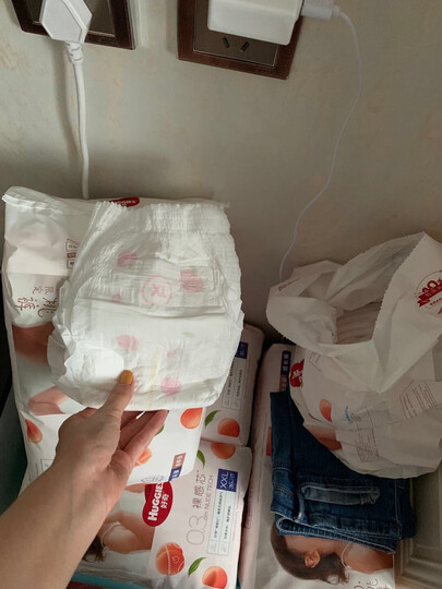 好奇Huggies铂金装拉拉裤XL64片(12-17kg)加大号婴儿尿不湿成长裤裸感超薄透气夏日超薄透气 晒单图