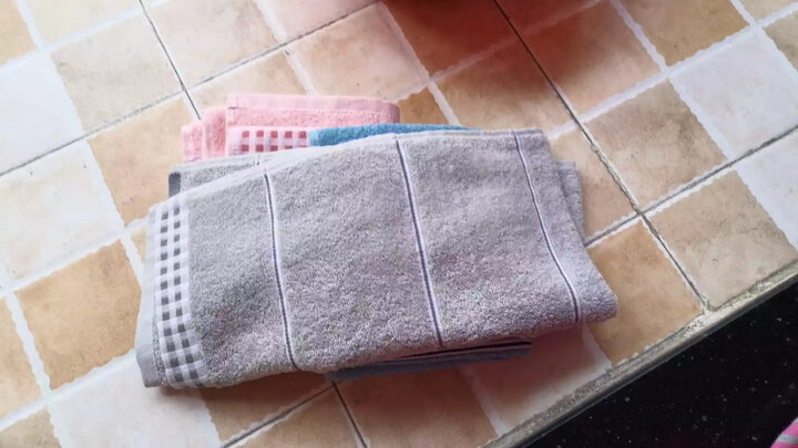 亚光 毛巾 纯棉色织吸水毛巾 全棉家用擦脸巾 洁面巾 咖啡时光 4条装 咖啡/深蓝 34*72cm/条 晒单图