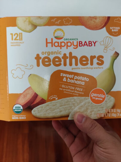 禧贝宝宝零食婴幼儿米饼有机磨牙棒饼干香蕉甘薯味 新效期至24年6月 晒单图