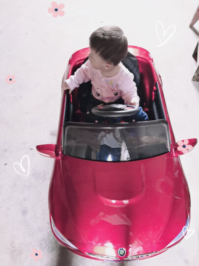 米蚁（MiYi）儿童电动车可坐人四轮遥控汽车摇摆小孩宝宝玩具童车 四驱红+蓝牙音乐+摇摆+皮座 晒单图