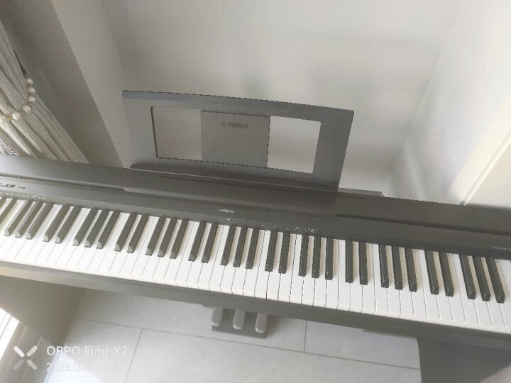 雅马哈电钢琴P145数码88键成人儿童重锤智能电子钢琴P48升级款 P145黑+原装木架三踏+礼包 晒单图