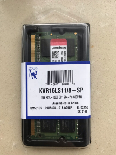 金士顿 (Kingston) 8GB DDR3 1600 笔记本内存条 低电压版 晒单图