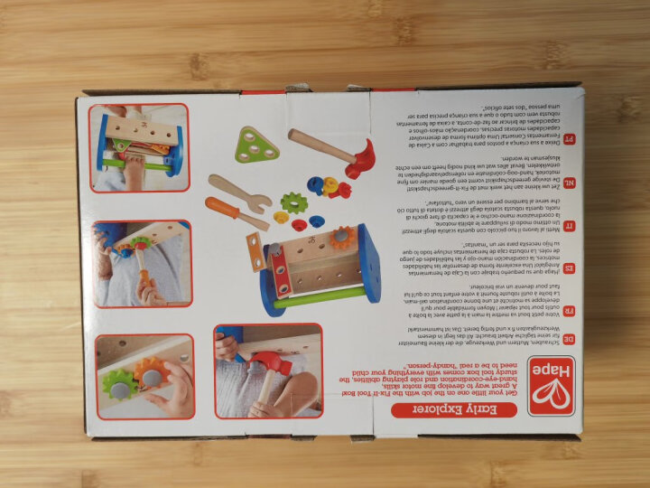 Hape(德国)积木玩具拆装拼装早教启蒙玩具3-6岁我的工具盒百变拼搭男孩玩具女孩节日礼物 3岁+ E3001 晒单图