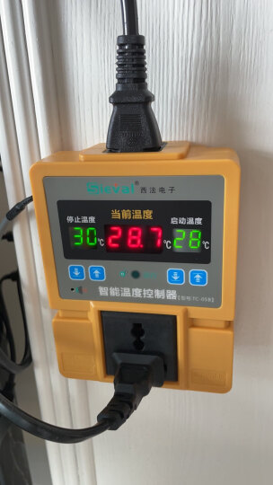 西法TC-05B地暖温控器高精度数显温控仪智能温度控制器大棚温控开关插座配防水探头 TC-05B温控器(配1米探头) 晒单图
