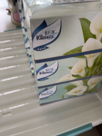 舒洁（Kleenex）抽纸纸巾 马蹄莲盒纸面巾纸餐巾纸 盒抽 200抽*3盒 晒单图