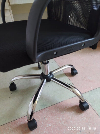 伯力斯办公椅电脑椅家用椅子职员椅学习写字椅人体工学转椅MD-0696黑色 晒单图