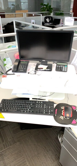 乐歌 站立办公笔记本台式电脑桌移动折叠坐站显示器工作台书桌M3S白 晒单图