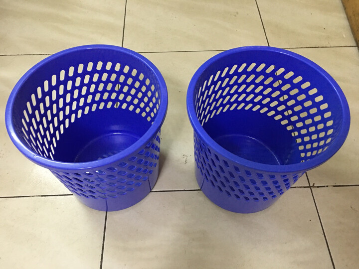 三木(SUNWOOD) 26cm直径加厚耐用圆纸篓/清洁桶/垃圾桶分类 蓝色 6016 晒单图