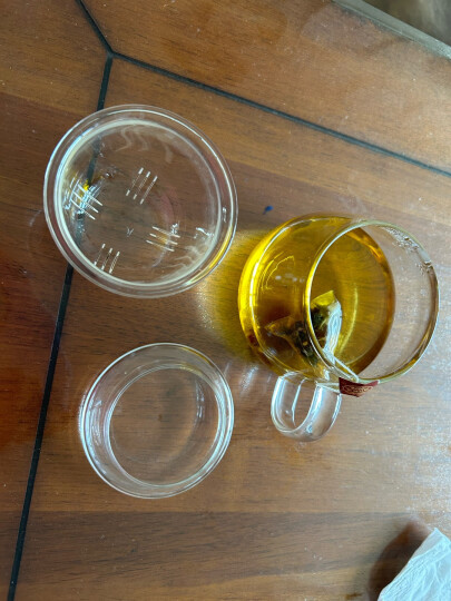 美斯尼 茶杯耐热玻璃杯水杯泡花茶杯带过滤加厚办公杯茶水分离杯喝水杯 大蜜蜂 380ml 晒单图