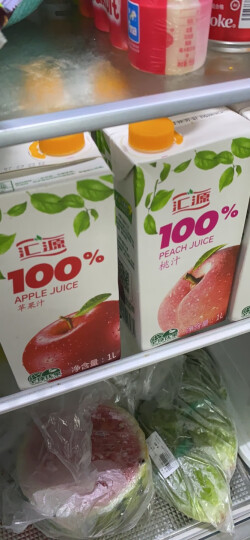 汇源100%果汁苹果汁浓缩果汁饮料1L*5盒整箱礼盒装  晒单图