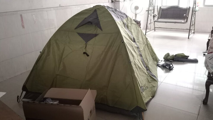牧高笛 防大风防暴雨铝杆三季三人双层帐野外野营帐篷 冷山3 NXZQU61008 绿色 晒单图