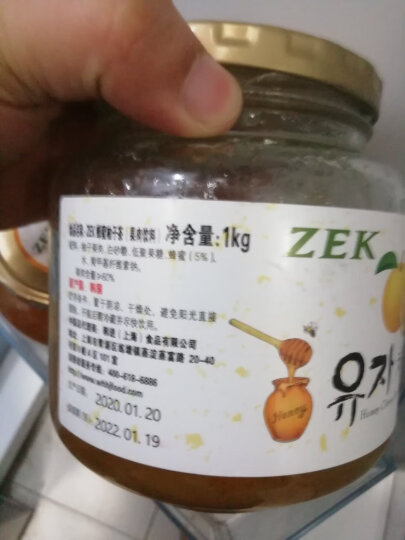 ZEK韩国原装进口 蜂蜜柚子茶1000g 维C水果茶蜜炼果酱冲饮品 晒单图