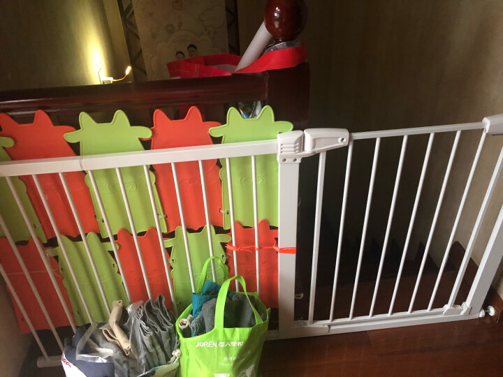 攸曼诚品(eudemon)安全门栏 儿童门栏楼梯门防护栏宠物狗门栏 45cm加长件 晒单图