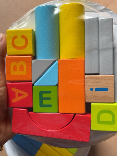 Hape儿童积木拼搭拼装木制质玩具童话城堡积木男孩节日礼物 E8342 晒单图