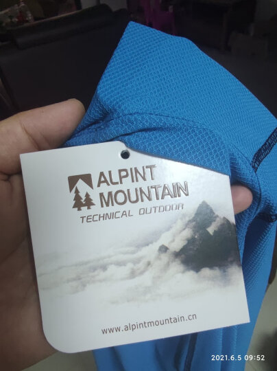 ALPINT MOUNTAIN户外夏季polo衫翻领短袖男女士速干高尔夫商务T恤弹力纯色上衣  晒单图