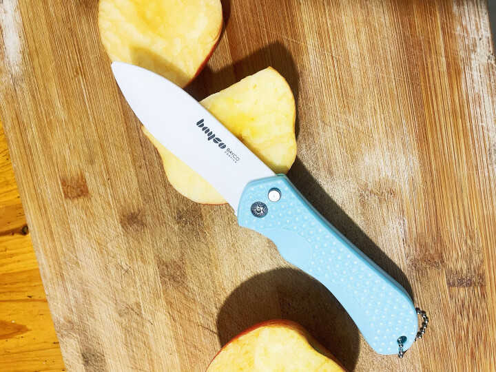 拜格（BAYCO）水果刀3寸折叠削皮刀便携陶瓷刮皮刀刨皮刀削皮器绿色BD8002 晒单图