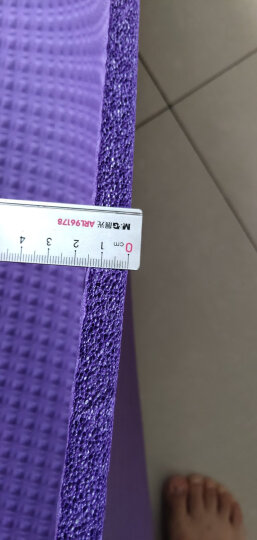 奥义 瑜伽垫 15mm加厚防滑健身垫 185*80cm（含绑带+网包）加宽加长男女运动垫子 深紫 晒单图