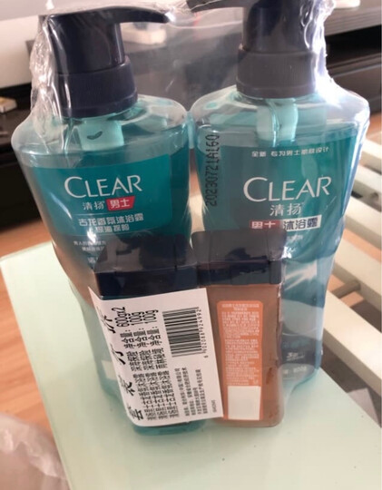 清扬(CLEAR)男士去屑洗发水套装 活力运动薄荷型720g+100g赠720g+100g (新老包装随机发)(氨基酸洗发) 晒单图