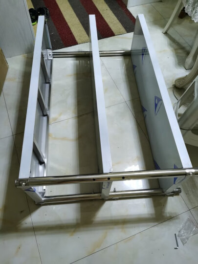 微波炉架厨房置物架 厨房收纳架锅架货架家用落地不锈钢架子 3层 长150宽35高80CM三层不锈钢货架 晒单图