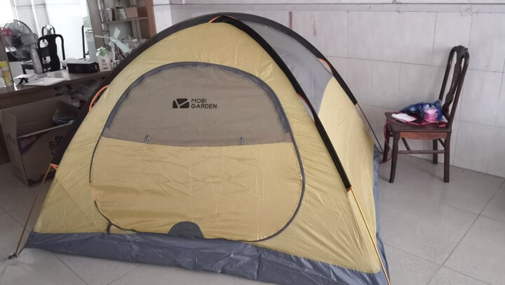 牧高笛 防大风防暴雨铝杆三季三人双层帐野外野营帐篷 冷山3 NXZQU61008 绿色 晒单图