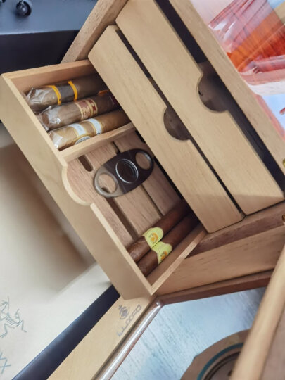 LUXFO朗佑雪茄盒西班牙雪松木雪茄保湿盒四层大容量雪茄柜LF-1005P 晒单图