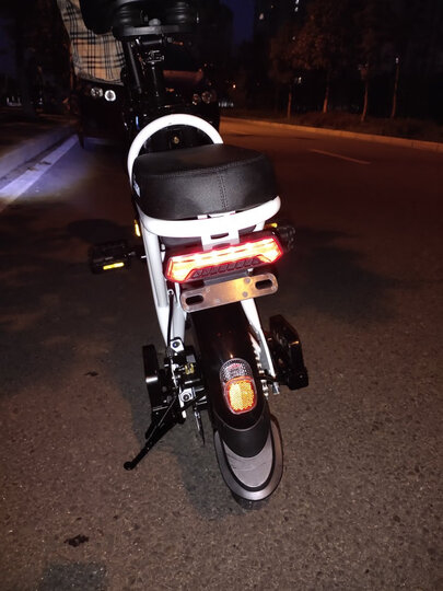 新日(Sunra) 电动自行车折叠电动车锂电池滑板车成人男士女士新国标迷你小型电瓶车代驾代步单车 标准版【神秘黑】汽车电芯 助力续航60公里 晒单图