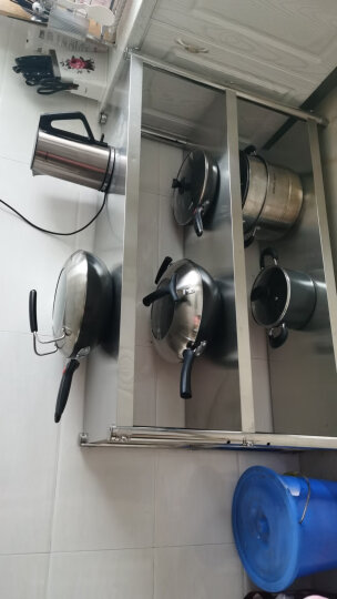 微波炉架厨房置物架 厨房收纳架锅架货架家用落地不锈钢架子 3层 长150宽35高80CM三层不锈钢货架 晒单图