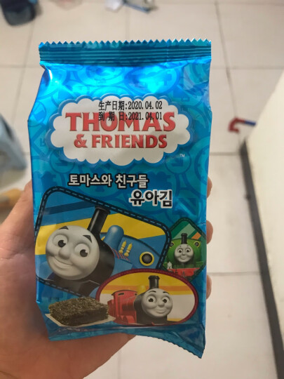 小火车Thomas快乐成长海苔 托马斯韩国进口宝宝零食儿童即食紫菜14.1g 晒单图