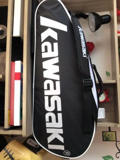 川崎KAWASAKI 羽毛球包运动包双肩包6支装独立鞋袋白红色 KBB-8662 晒单图