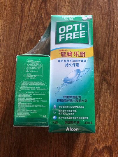 爱尔康（Alcon）美瞳隐形眼镜护理液 美国进口 傲滴乐明300ml+60ml+镜盒 晒单图