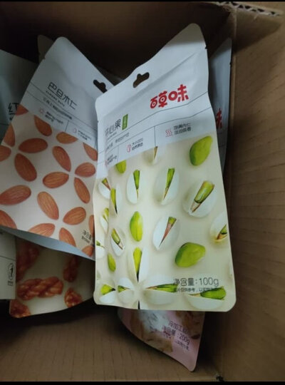 百草味 每日坚果炒货 休闲零食特产 开心果盐焗味100g/袋 晒单图