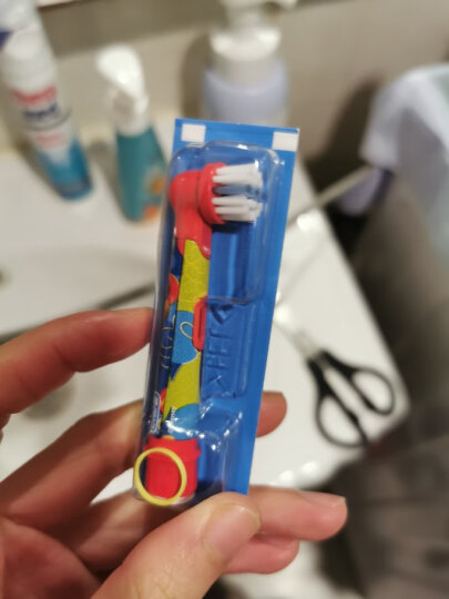 欧乐B儿童电动牙刷头 3支装 适用D100K儿童电动牙刷小圆头牙刷（米奇图案随机）EB10-3K 德国进口 晒单图