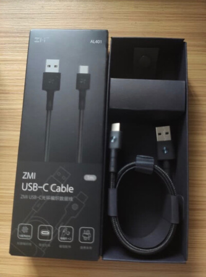 ZMI(紫米)Type-C充电器线/数据线/编织线 适用乐视1s/小米4c/小米5/魅族Pro5配件 AL411红30厘米 晒单图