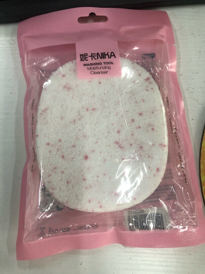 妮卡(NIKA)海藻精华洗脸扑洁面扑NK0012(卸妆触感柔软深层清洁) 晒单图