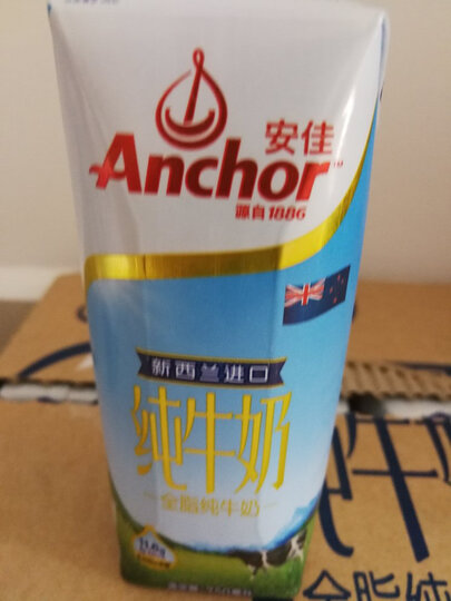 新西兰原装进口牛奶 安佳(Anchor)全脂纯牛奶1L*12 整箱装(新老包装随机发货) 晒单图