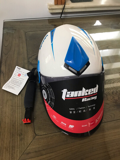 坦克/Tanked Racing头盔T507夏季电动助力车男女安全帽夏盔四季通用安全防护头盔 T501 亚黑 L (建议头围56-59cm) 晒单图