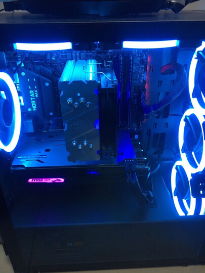 九州风神(DEEPCOOL) 玄冰400 CPU散热器(多平台/支持AM4/4热管/智能温控/发蓝光/12CM风扇/附带硅脂) 晒单图