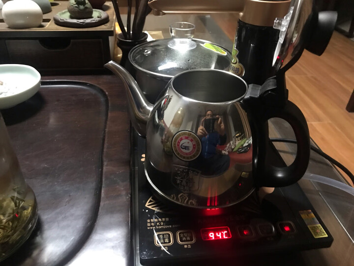 金灶（KAMJOVE）全智能自动上水电热水壶电茶壶全自动上水壶电茶炉烧水壶茶具茶台烧水壶一体 K9 不锈钢色 0.9L 晒单图